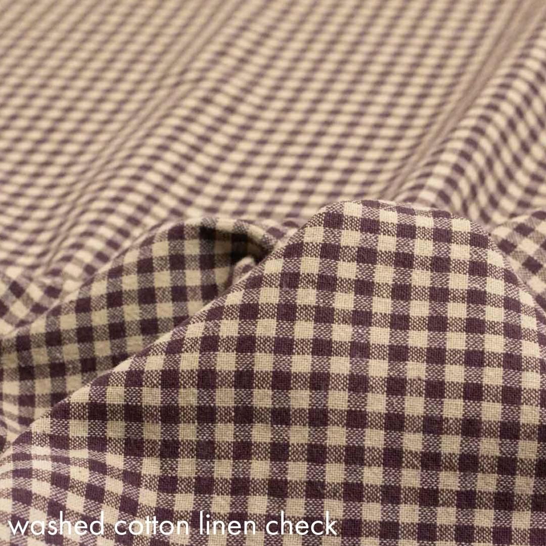 餷Υåȥͥ󥮥󥬥 å5 Washed Gingham Cotton Linen Canvas25110-3 åѡץ-S