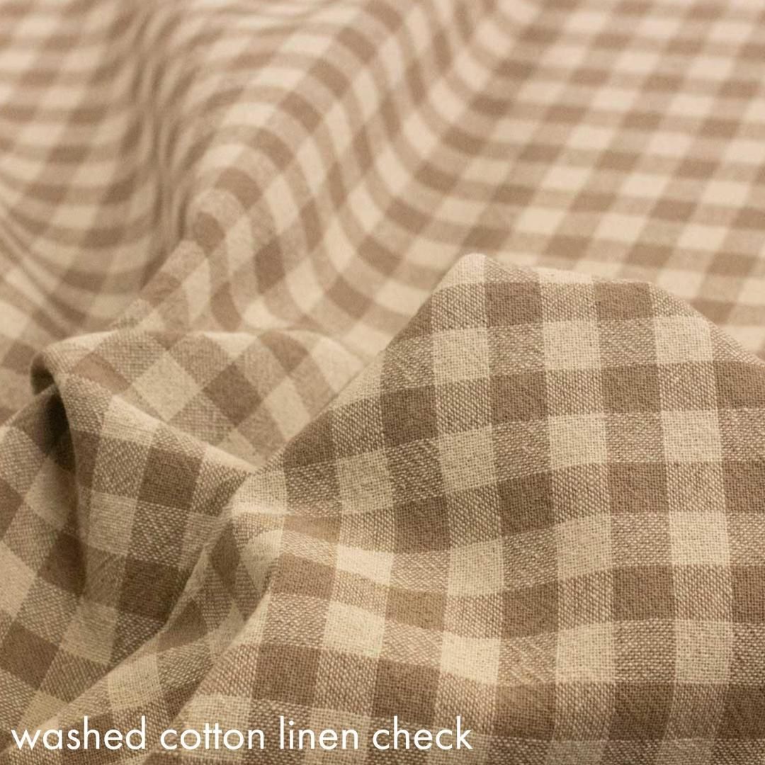 餷Υåȥͥ󥮥󥬥 å12mm Washed Gingham Cotton Linen Canvas25110-4 졼-M