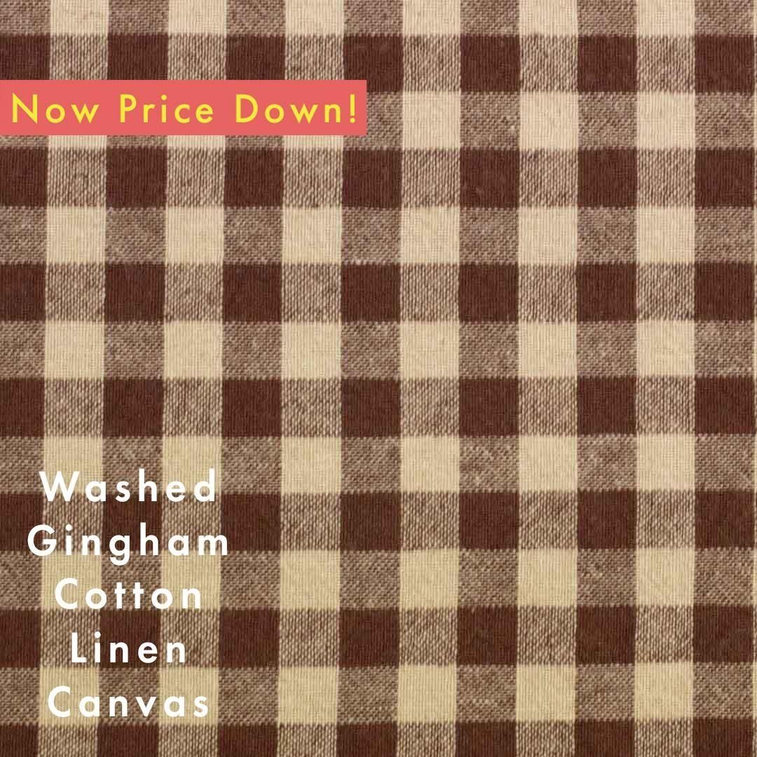 [  ]餷Υåȥͥ󥮥󥬥 å12mm  Washed Gingham Cotton Linen25110-5 ֥饦-M