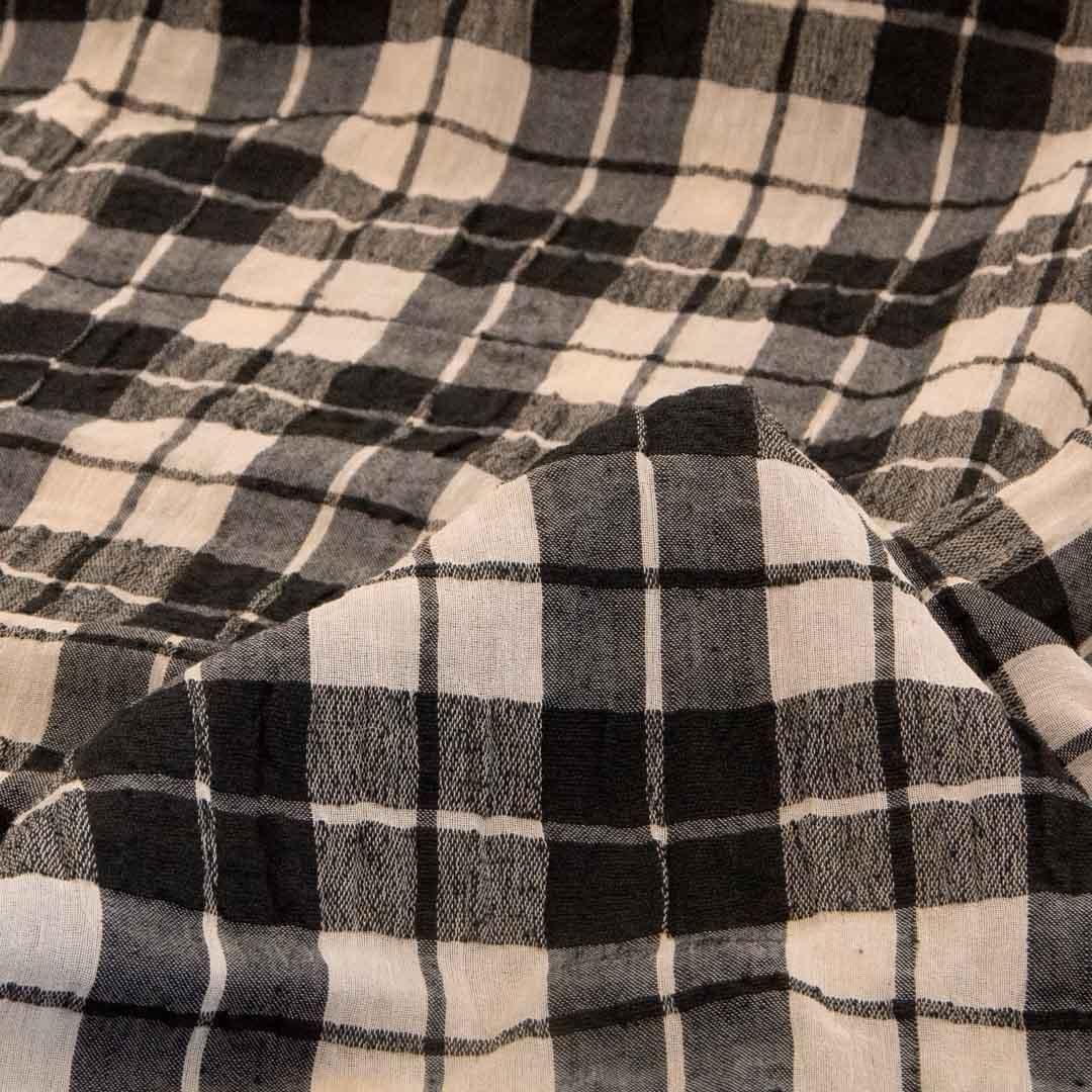 [  Today's Time Sale ]ǿä󥯥åSheer Crinkled Check – Half Linen Blend25165-4 ֥å<img class='new_mark_img2' src='https://img.shop-pro.jp/img/new/icons5.gif' style='border:none;display:inline;margin:0px;padding:0px;width:auto;' />