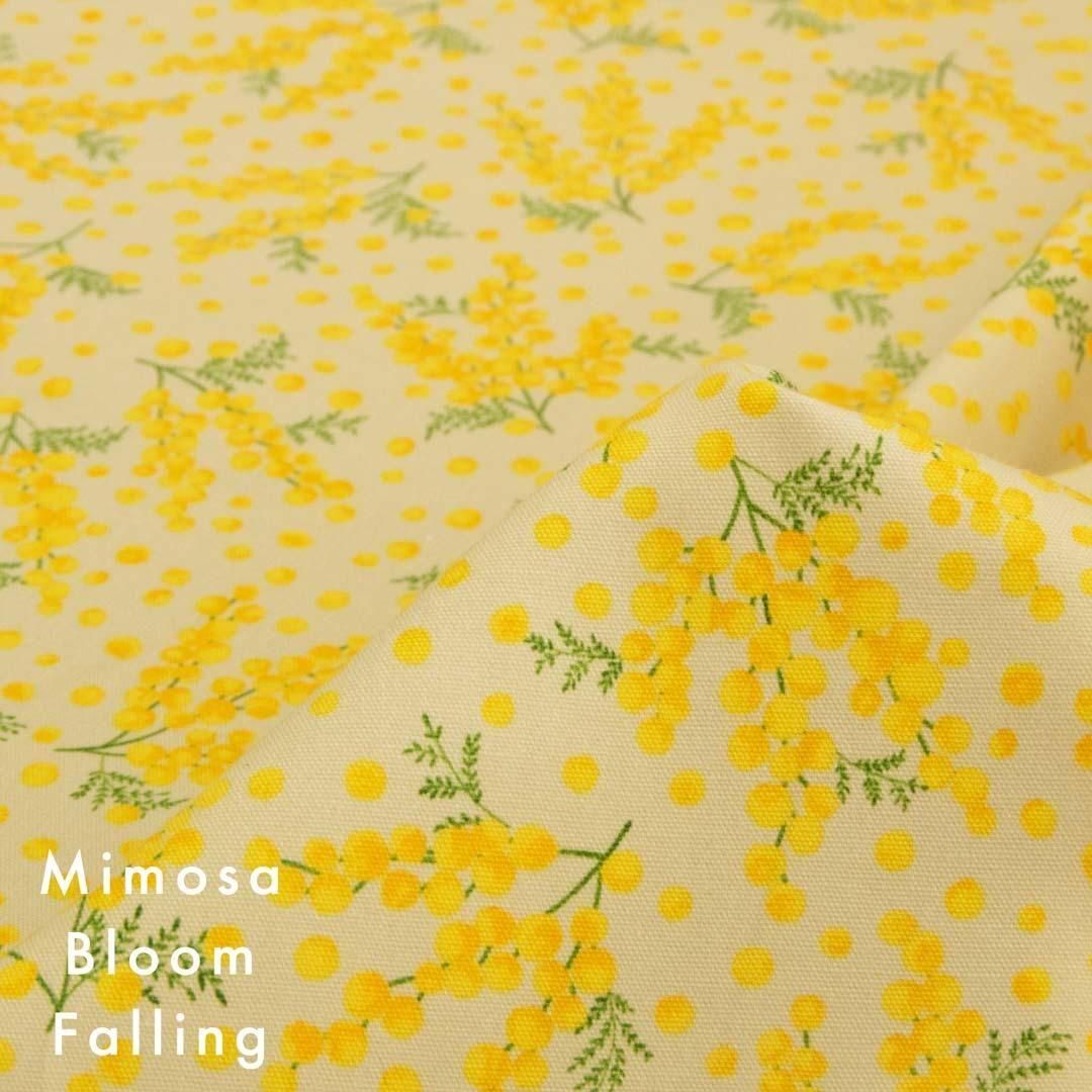 ミモザ柄ファブリック | コットンオックス - 【キジキジ】布・生地の