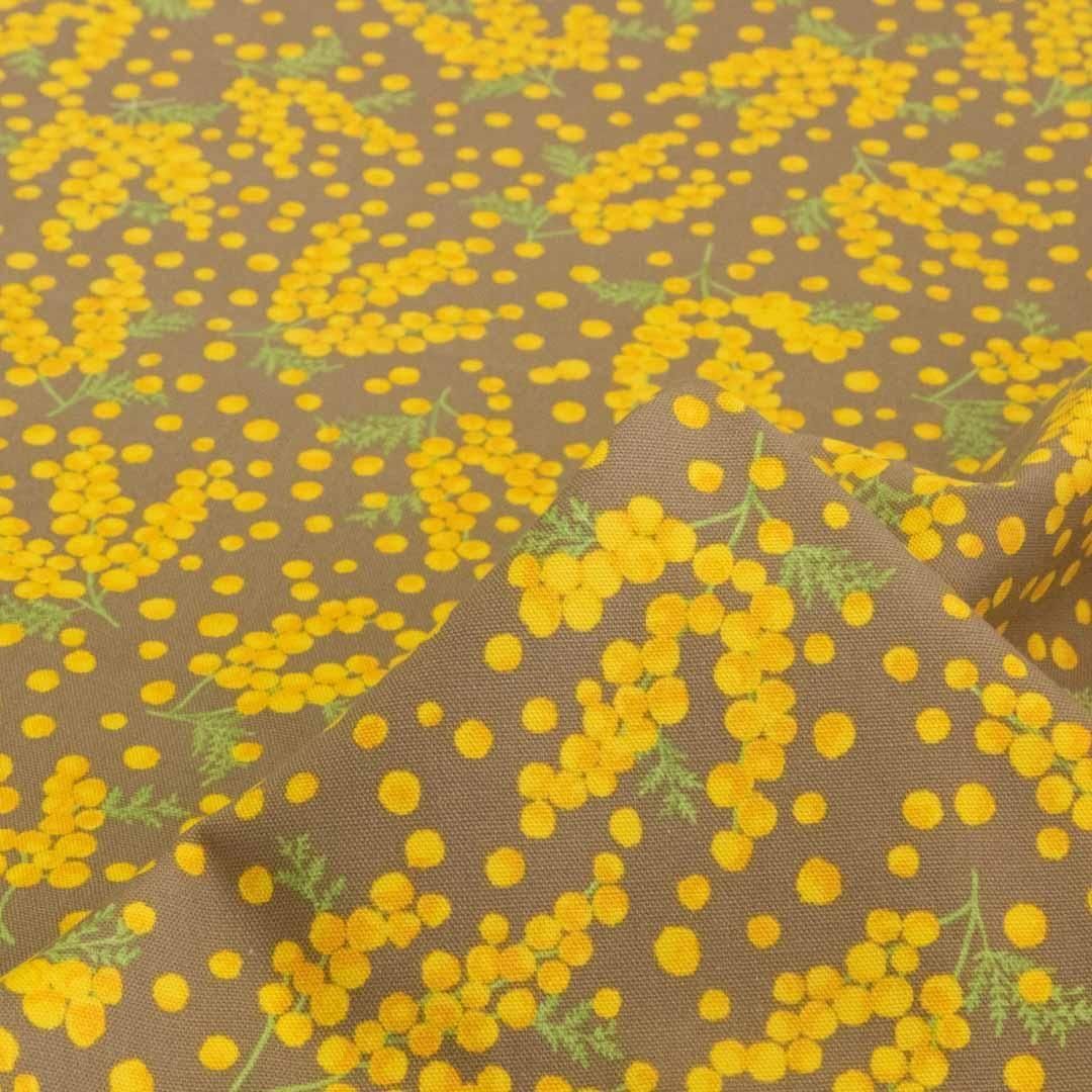 ミモザ柄ファブリック | コットンオックス - 【キジキジ】布