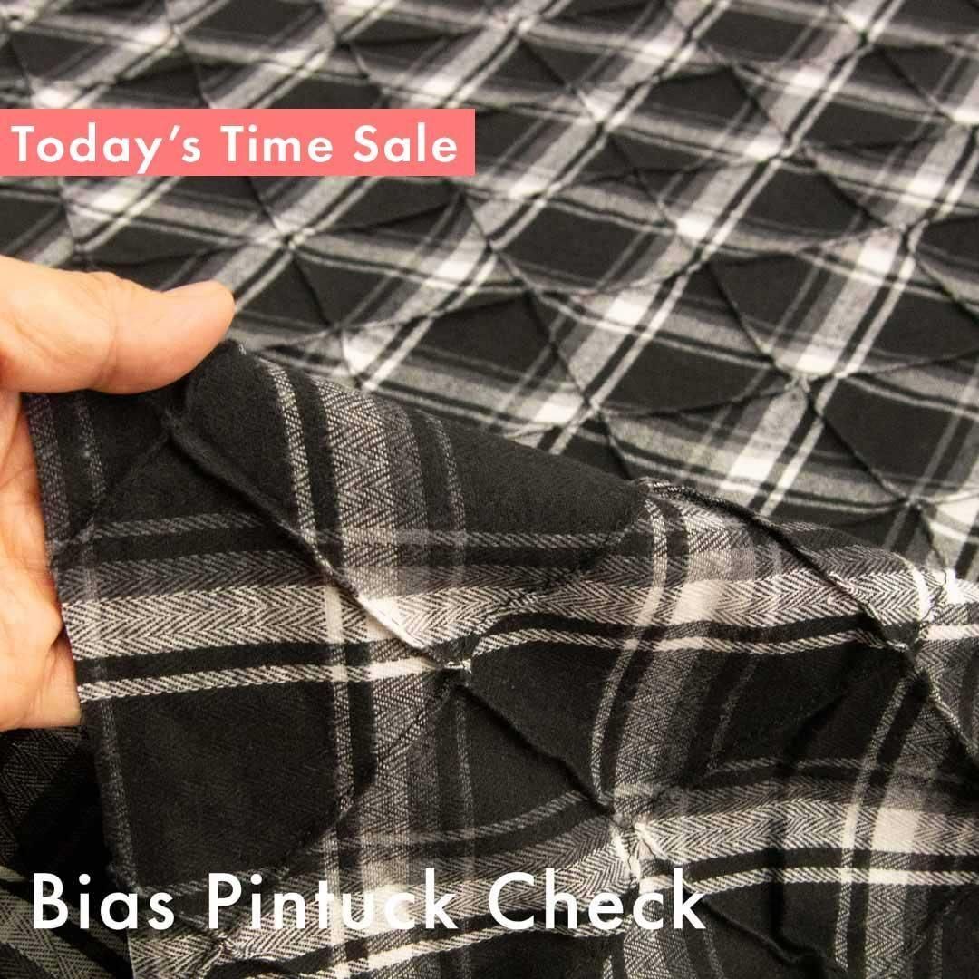 Bias Pintuck CheckåХԥ󥿥åå130cmҡ25224-1 ֥å
