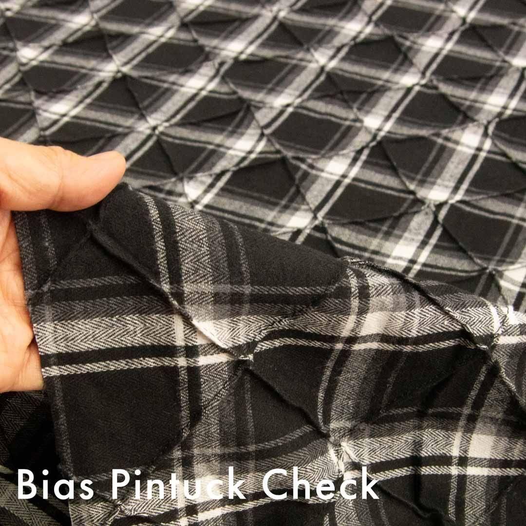 Bias Pintuck CheckåХԥ󥿥åå130cmҡ25224-1 ֥å