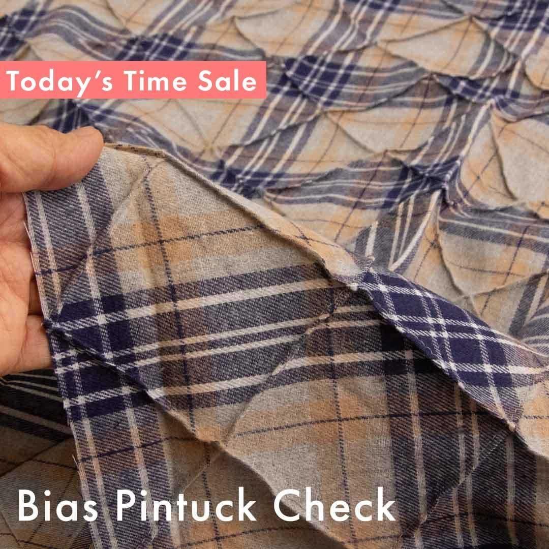 Bias Pintuck CheckåХԥ󥿥åå130cmҡ25224-4 ȥåץ졼
