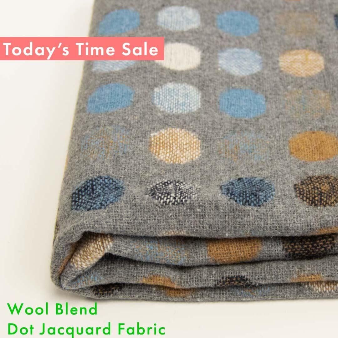 <img class='new_mark_img1' src='https://img.shop-pro.jp/img/new/icons59.gif' style='border:none;display:inline;margin:0px;padding:0px;width:auto;' />[ Today's Time Sale ]֥ɥɥåȥ㥬ɡWool Blend Dot Jacquard Fabric72cmҡ25247-1 饤ȥ졼֥롼