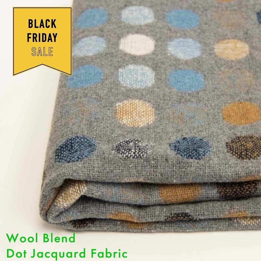 <img class='new_mark_img1' src='https://img.shop-pro.jp/img/new/icons20.gif' style='border:none;display:inline;margin:0px;padding:0px;width:auto;' />[ BLACK FRIDAY SALE ]֥ɥɥåȥ㥬ɡWool Blend Dot Jacquard Fabric72cmҡ25247-1 饤ȥ졼֥롼