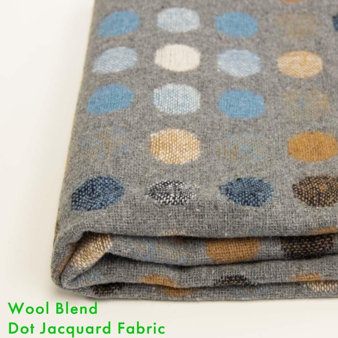 ֥ɥɥåȥ㥬ɡWool Blend Dot Jacquard Fabric72cmҡ25247-1 饤ȥ졼֥롼