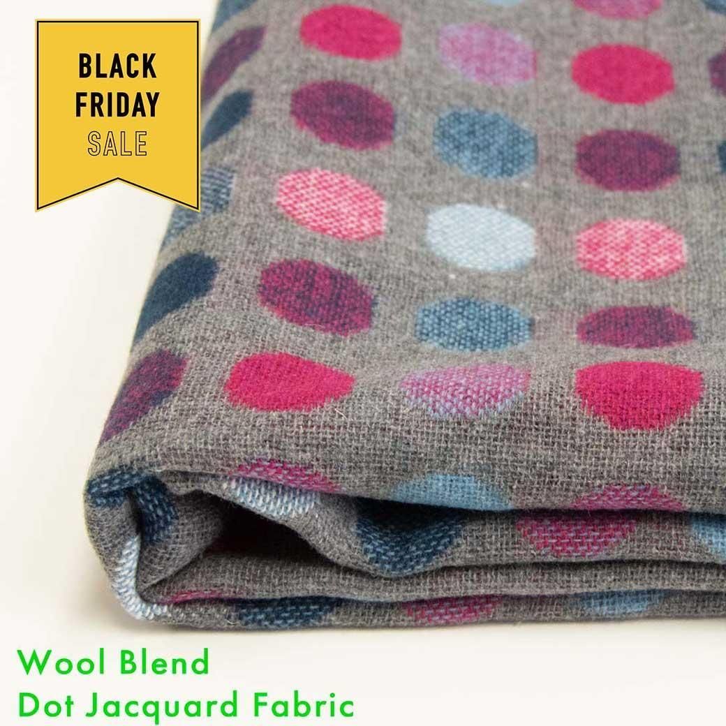<img class='new_mark_img1' src='https://img.shop-pro.jp/img/new/icons20.gif' style='border:none;display:inline;margin:0px;padding:0px;width:auto;' />[ BLACK FRIDAY SALE ]֥ɥɥåȥ㥬ɡWool Blend Dot Jacquard Fabric72cmҡ25247-3 졼ܥɡ