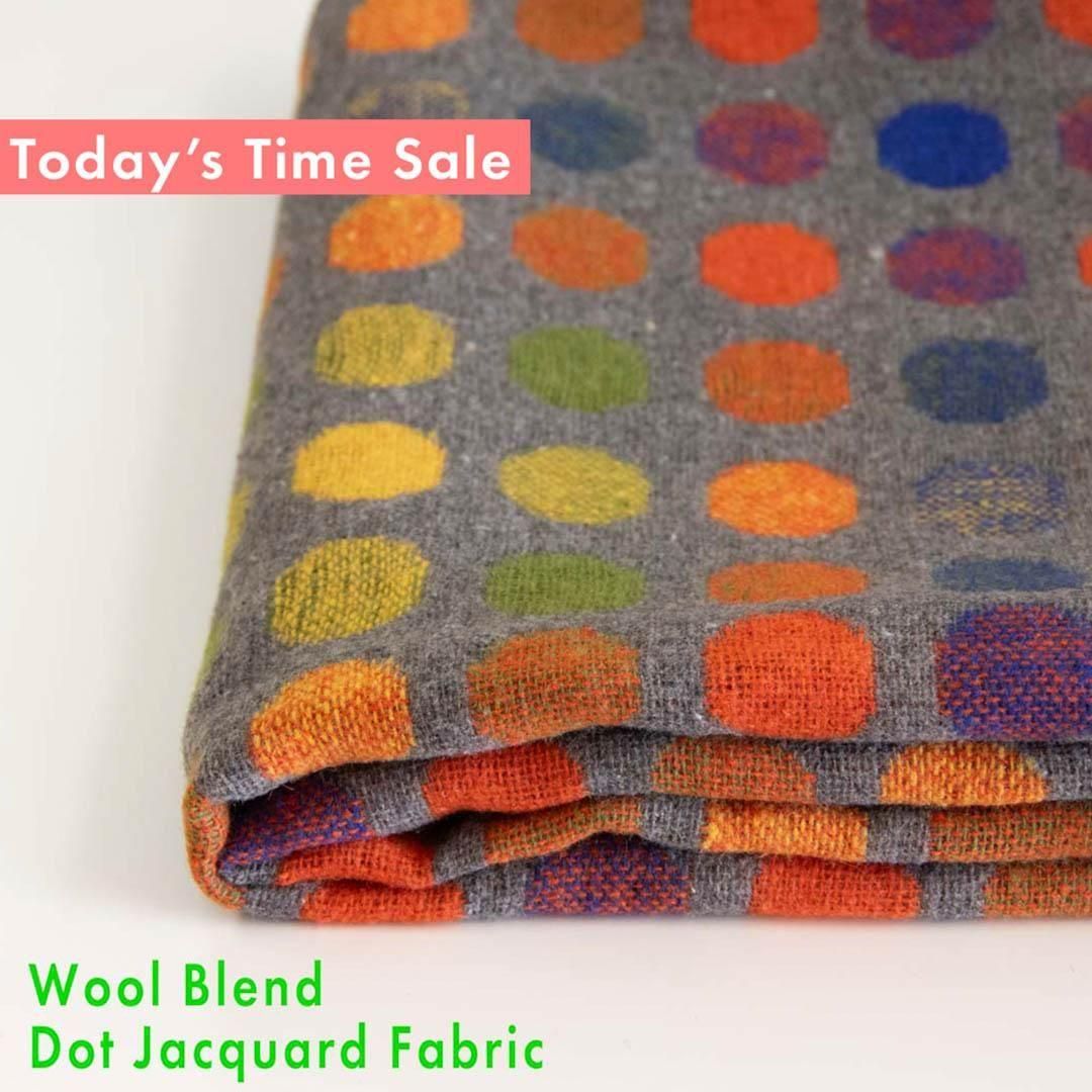 <img class='new_mark_img1' src='https://img.shop-pro.jp/img/new/icons5.gif' style='border:none;display:inline;margin:0px;padding:0px;width:auto;' />[ Today's Time Sale ]֥ɥɥåȥ㥬ɡWool Blend Dot Jacquard Fabric72cmҡ25247-4 졼