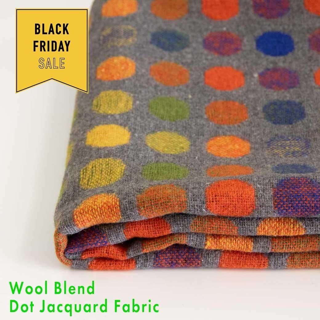 <img class='new_mark_img1' src='https://img.shop-pro.jp/img/new/icons20.gif' style='border:none;display:inline;margin:0px;padding:0px;width:auto;' />[ BLACK FRIDAY SALE ]֥ɥɥåȥ㥬ɡWool Blend Dot Jacquard Fabric72cmҡ25247-4 졼