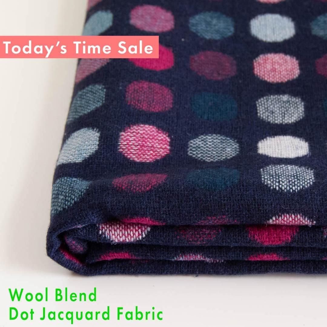 <img class='new_mark_img1' src='https://img.shop-pro.jp/img/new/icons5.gif' style='border:none;display:inline;margin:0px;padding:0px;width:auto;' />[ Today's Time Sale ]֥ɥɥåȥ㥬ɡWool Blend Dot Jacquard Fabric72cmҡ25247-6 ͥӡ