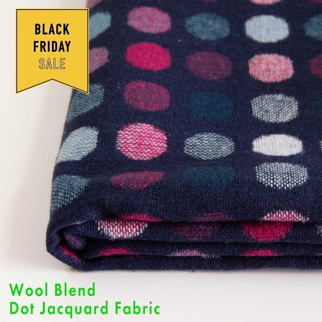 <img class='new_mark_img1' src='https://img.shop-pro.jp/img/new/icons20.gif' style='border:none;display:inline;margin:0px;padding:0px;width:auto;' />[ BLACK FRIDAY SALE ]֥ɥɥåȥ㥬ɡWool Blend Dot Jacquard Fabric72cmҡ25247-6 ͥӡ
