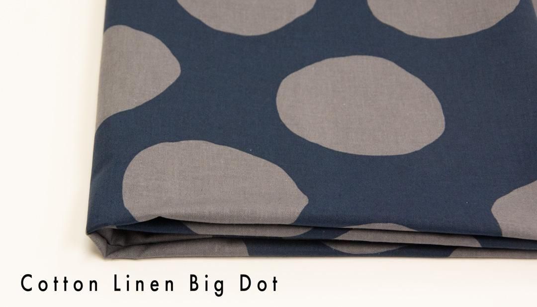 コットンリネンビッグドット｜Cotton Linen Big Dot｜25238-5 ネイビー