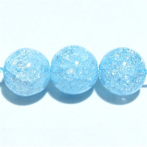 クラック水晶 （ブルー） クラッククリスタル ラウンド8mm 【1個】