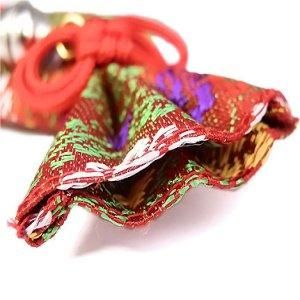 和柄巾着チャーム(パワーストーン入り) 和柄巾着キーホルダー(パワーストーン入り)御守り 布