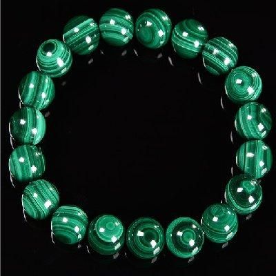 マラカイト 天眼 ブレスレット 12mm 天然石 孔雀石 パワーストーン