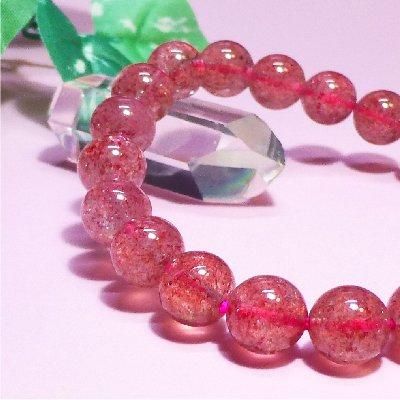 ⭐︎【天然】ストロベリークォーツ ブレスレット 5.2mm - ブレスレット