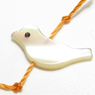 《Present》マザーオブパール小鳥シェイプ 15mm 【1個】（5000円ご注文で無料）