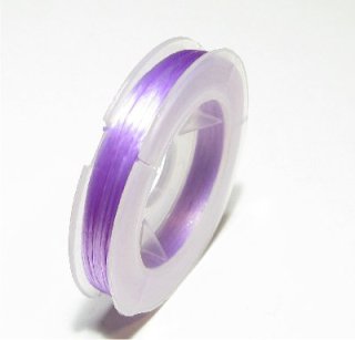 オペロンゴム（水晶の線）ブレスレット用ゴム糸 ラベンダー 薄紫色 【10m巻】  