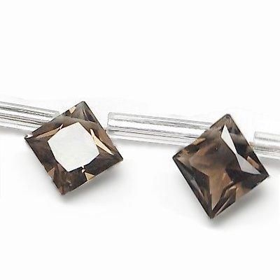 粒売り】宝石質スモーキークォーツ・ プリンセスカット