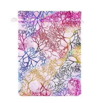 オーガンジーポーチ マチ付ふんわり♪透け感あるポーチ カードサイズブルーローズ オーガンジーポーチ マチ付ふんわり♪透け感あるポーチ カード