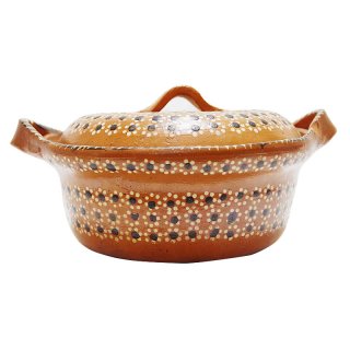 メキシコ工芸品 素焼き土鍋（トナラ焼）