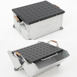 シェルフコンテナ用 縞板天板テーブル|栃木レザー、帆布 シェルフコンテナ用 縞板天板テーブル|栃木レザー、帆布