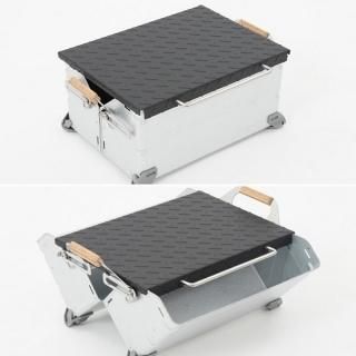 シェルフコンテナ用 縞板天板テーブル|栃木レザー、帆布 シェルフコンテナ用 縞板天板テーブル|栃木レザー、帆布
