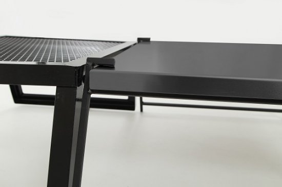 平板天板テーブル LOW【マットブラック】 - シェルフコンテナ天板 