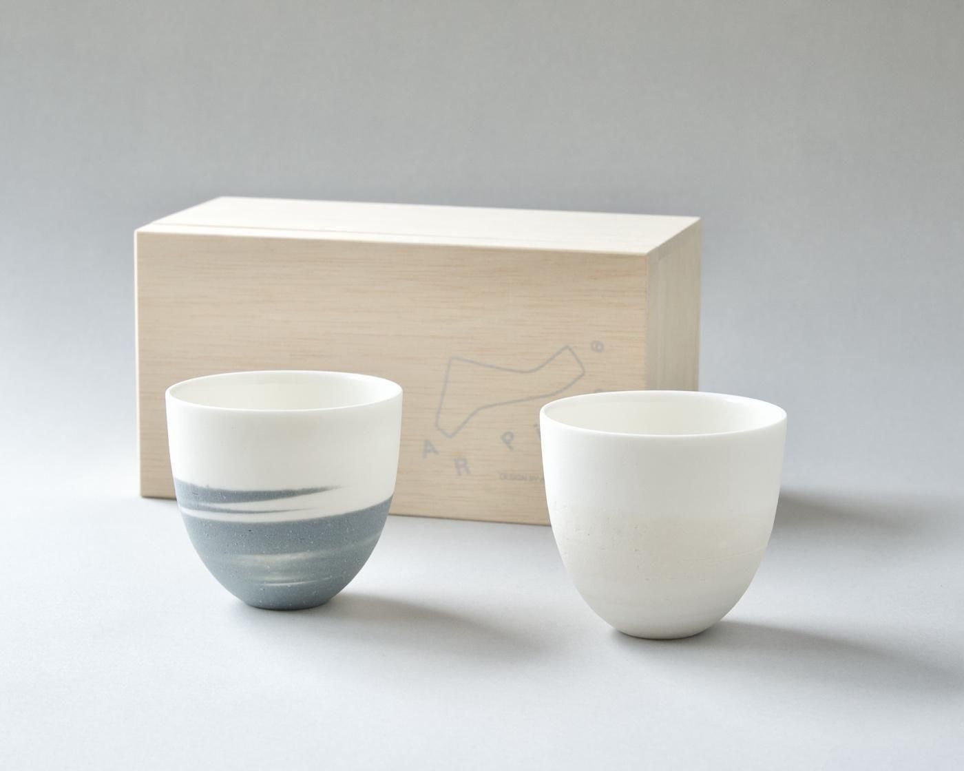 CUP PAIR SET WHITE&GRAY Ȣ