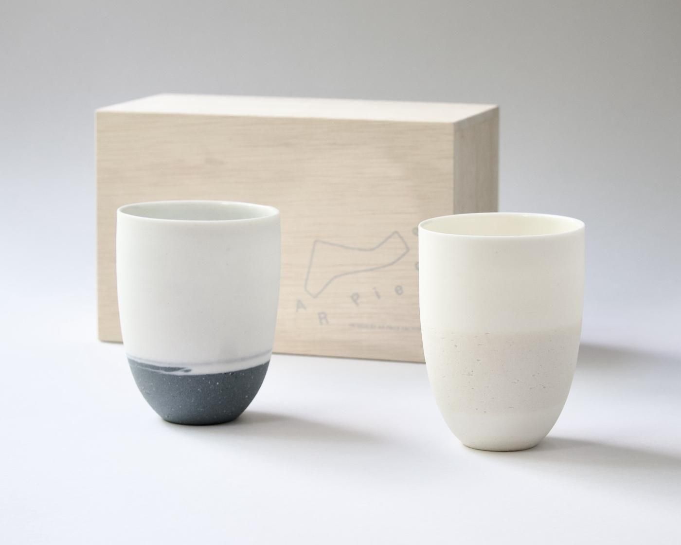 MUG PAIR SET WHITE&GRAY Ȣ