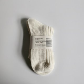 decka_Low Gauge Rib Socks_Men's（ホワイト）
