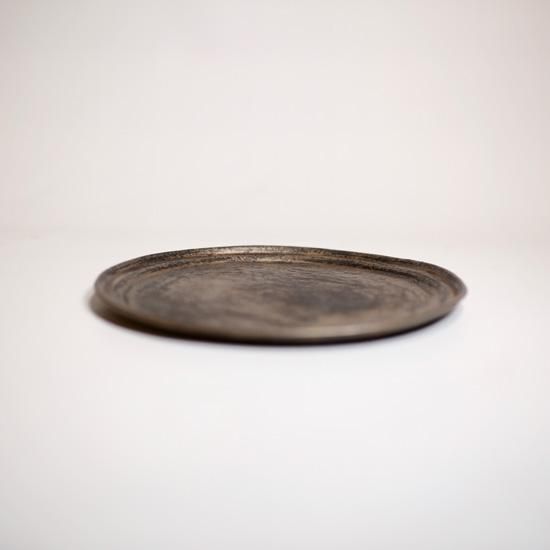 大浦 裕記_黒錫_プレート 24cm - NODE