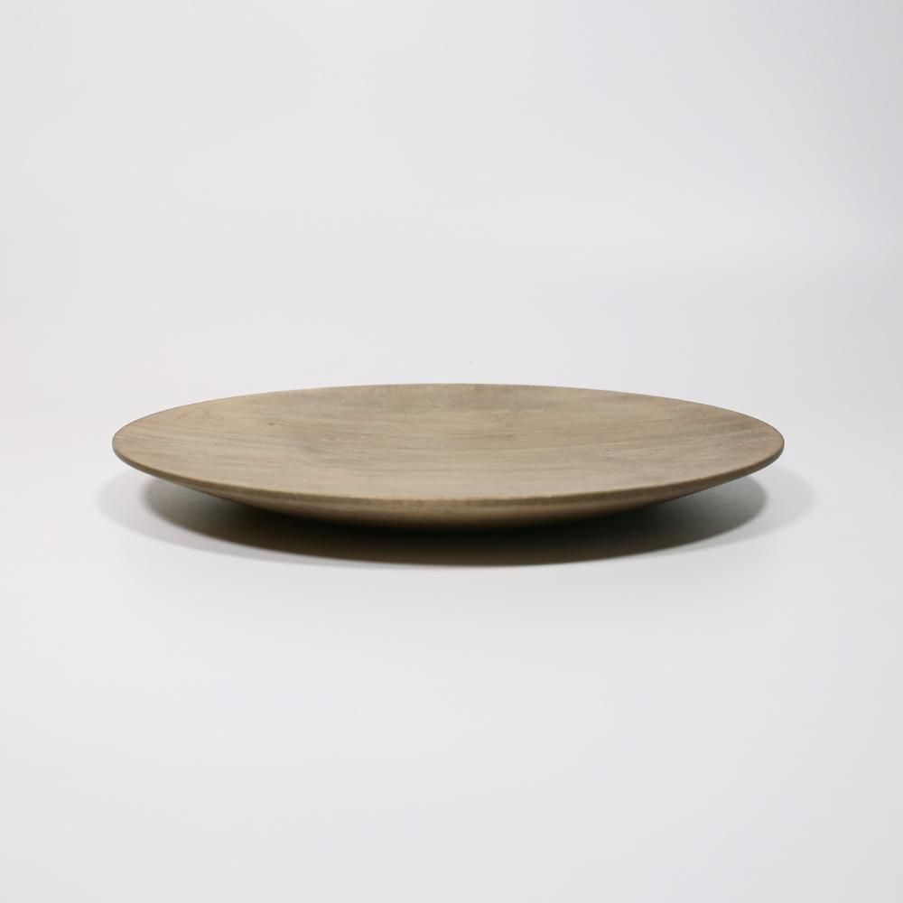 リム皿 イタヤカエデ 鉄媒染 220 Wooden rim plate - うつわ祥見
