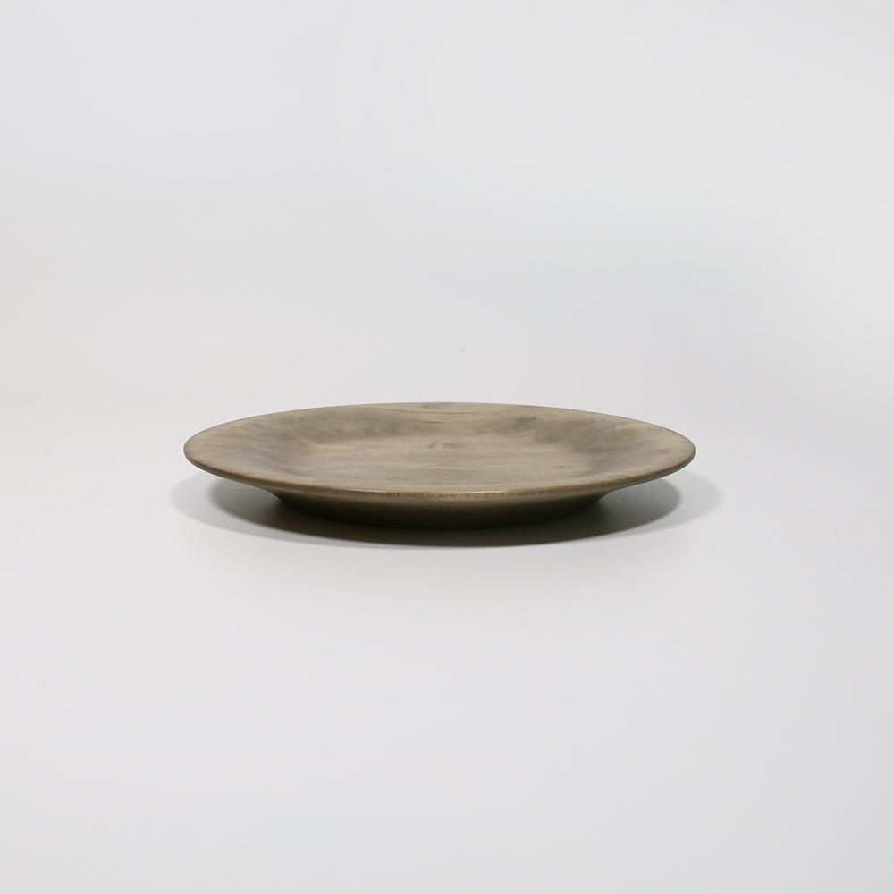 内田悠 φ30 イタヤカエデ 鉄媒染平皿　プレート　トレイ 内田悠 φ30 イタヤカエデ 鉄媒染平皿 プレート トレイ