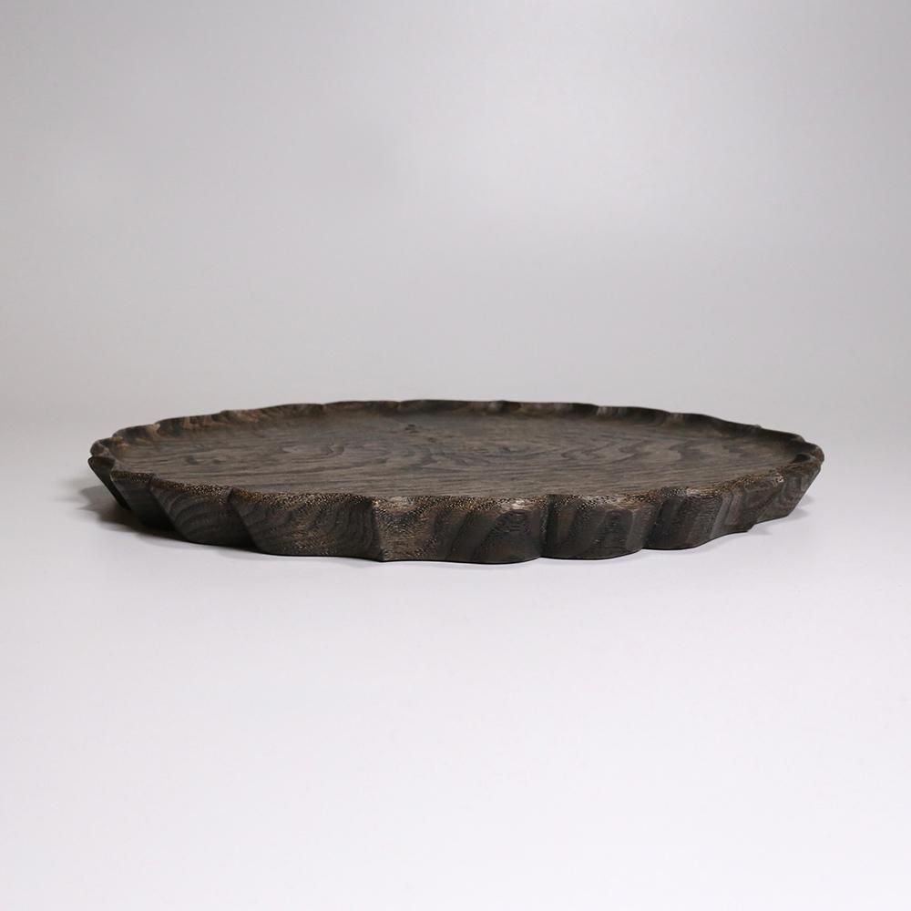 フナハシトモハル _ 稜花盆 （ 栗黒 Φ270 ） - NODE