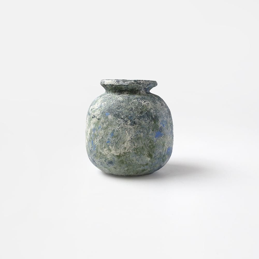 貴重 古越磁 晋代越州窯青磁二耳壺16.5cm 罐 中国古美術 古玩