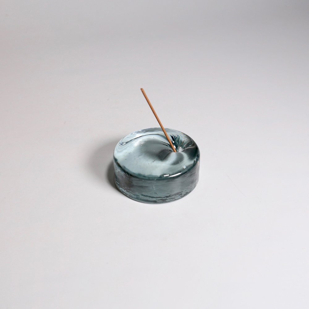 wa / ter _ INCENSE STAND 75φ -blue gray - NODE