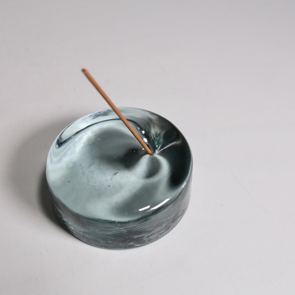 wa / ter _ INCENSE STAND 75φ -blue gray - NODE