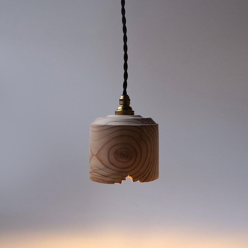 木製ランプシェード DOUBLE = DOUBLE FURNITURE 電球付き 酒井 航（DOUBLE＝DOUBLE FURNITURE）_ ランプシェードA （杉） - NODE