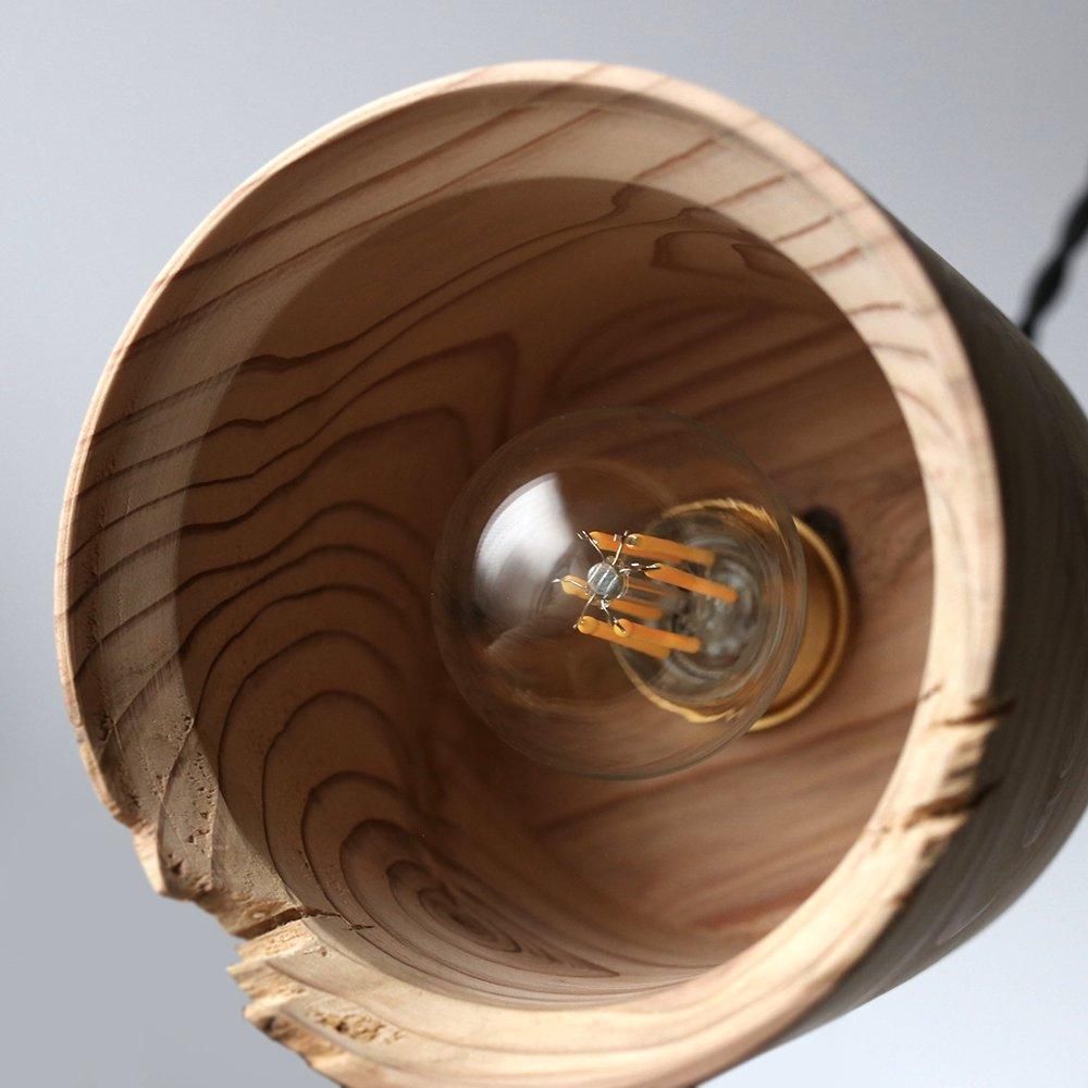 木製ランプシェード DOUBLE = DOUBLE FURNITURE 電球付き 木製ランプ