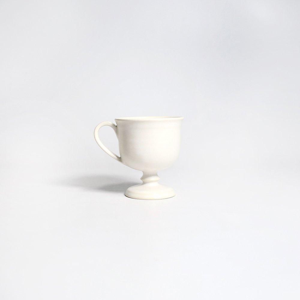 yoshida pottery _ 玉脚コーヒーカップ（アンティークホワイト
