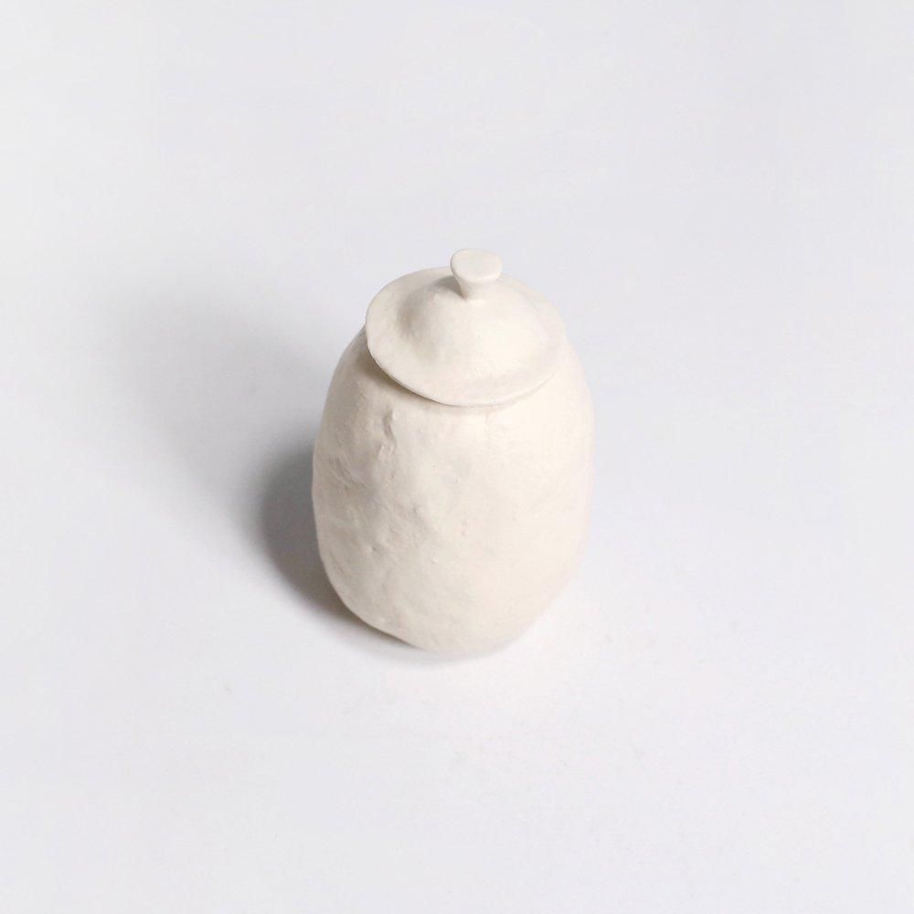 オノエコウタ　器　入れ物 オノエコウタの白ポット - poooL (online shop)