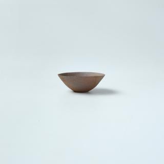 二階堂明弘 焼き締め8.5寸 大鉢 二階堂 明弘 _ 焼締め 三角鉢（赤） -