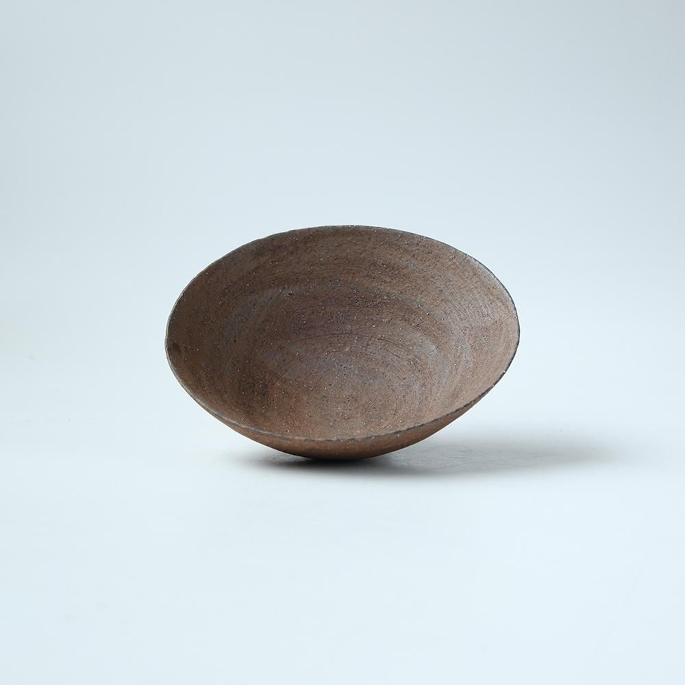 人気作家　焼締め　ボウル　約22.5cm 二階堂 明弘 _ 焼締め ボウル 小（赤） - NODE