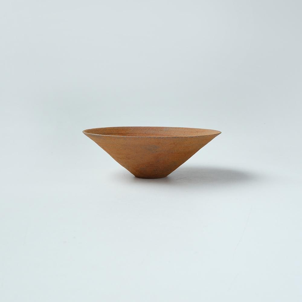 二階堂明弘　やきしめ浅鉢＆深鉢 (目止め済み) 二階堂 明弘 _ 焼締め リム鉢（白） - NODE