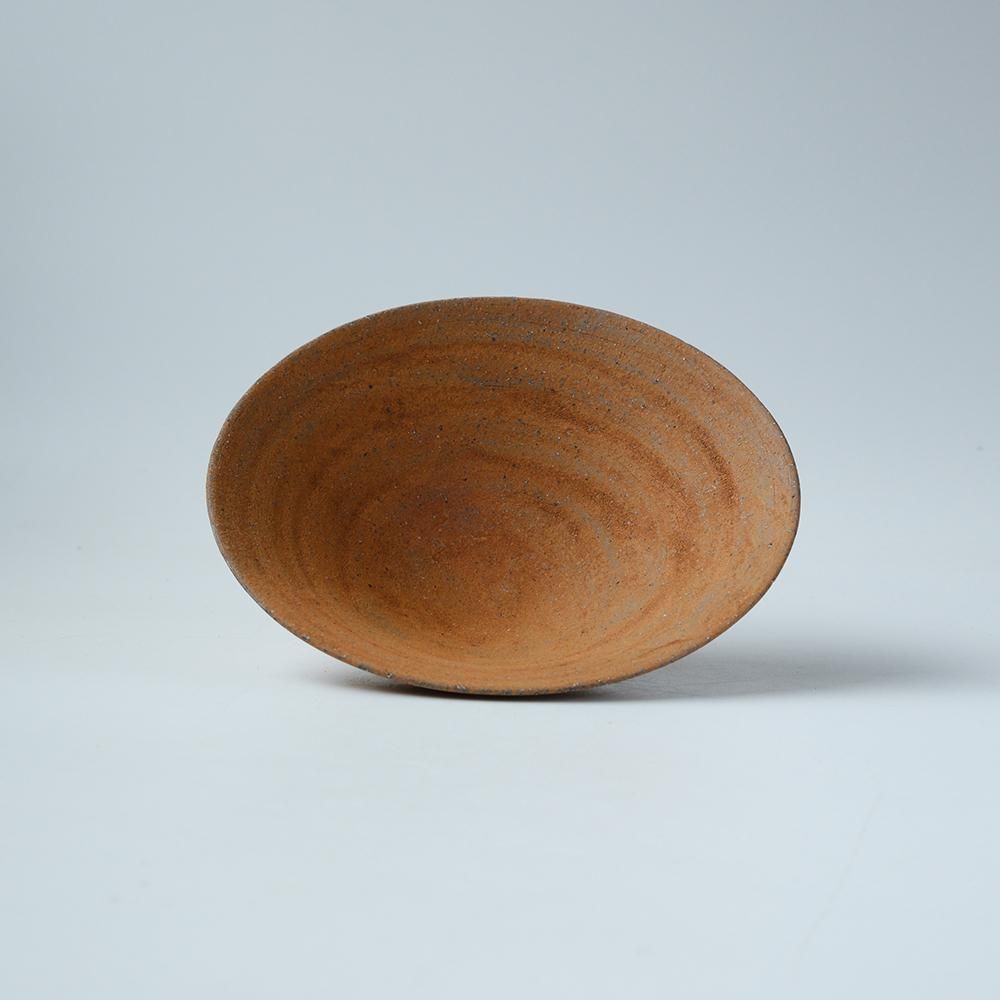 二階堂明弘　やきしめ浅鉢＆深鉢 (目止め済み) 二階堂 明弘 _ 焼締め リム鉢（白） - NODE