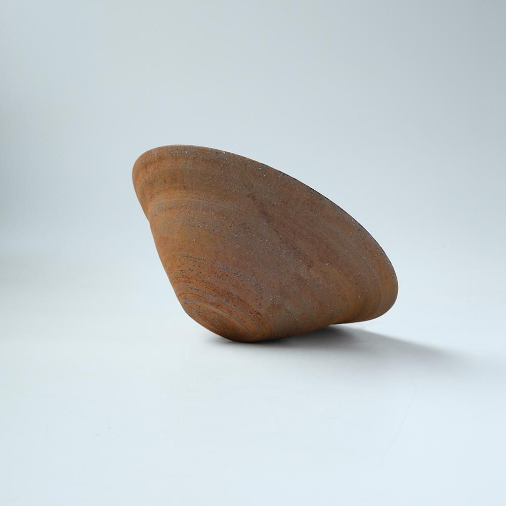 二階堂明弘　焼き締め　リム鉢 二階堂 明弘 _ 焼締め リム鉢・大（茶） - NODE