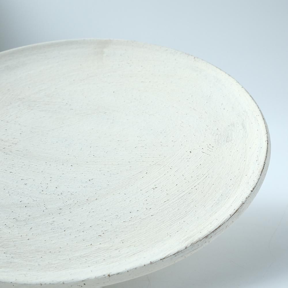 二階堂 明弘 _ 焼締め プレート（白） - NODE